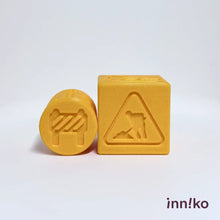 Load image into Gallery viewer, Construction-themed 2-in-1 Cube with Roller – A Twist on Classic Dough Play - by inniko