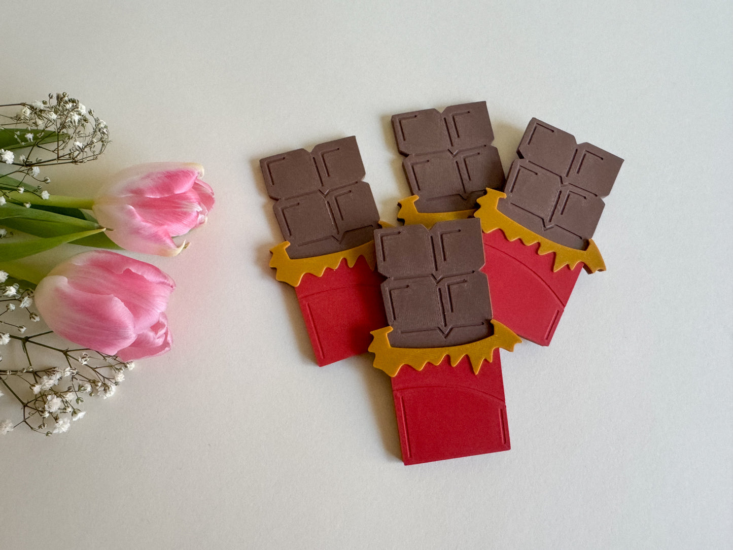 Chocolate Bars set of 2, 3D-printed