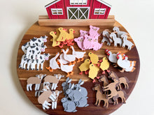 Load image into Gallery viewer, Farm Animals Math Counters, Eco-Friendly Loose Parts for Sensory Play