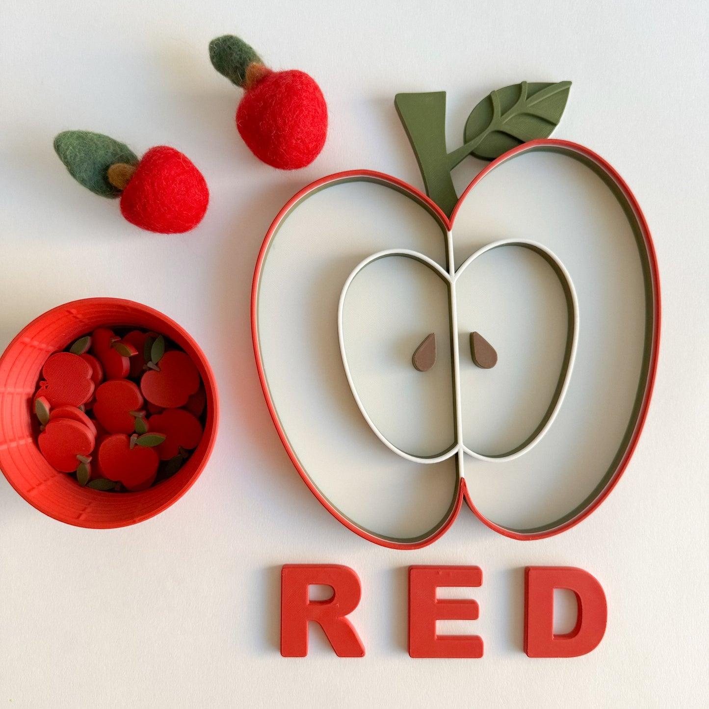 Half Apple Bio Sensory Play Tray
