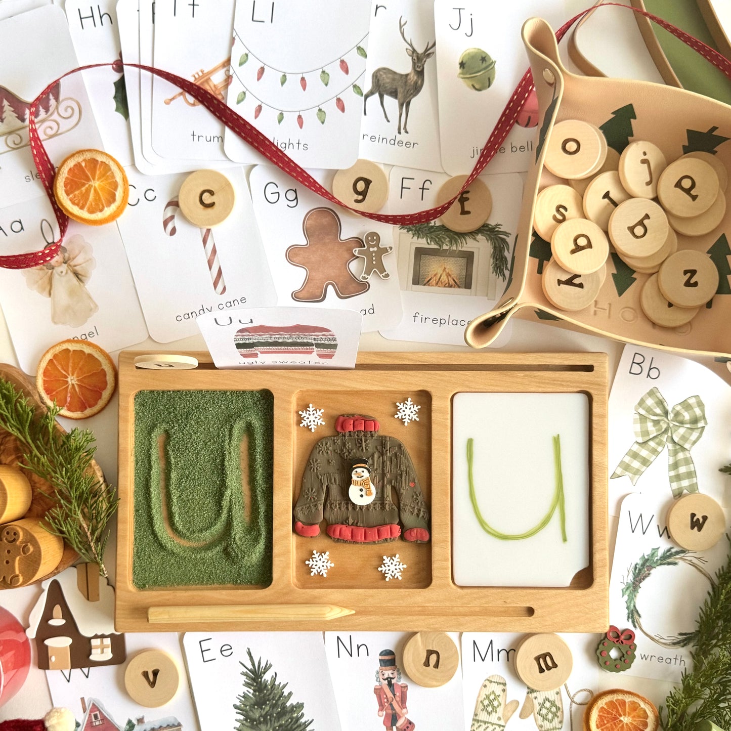 Read, Create, and Write Wooden Learning Board with acrylic insert by WooBeWee™