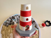 Load image into Gallery viewer, Coastal Lighthouse – 3D-printed Sensory Play Piece