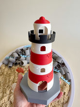 Load image into Gallery viewer, Coastal Lighthouse – 3D-printed Sensory Play Piece