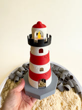 Load image into Gallery viewer, Coastal Lighthouse – 3D-printed Sensory Play Piece