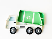 Load image into Gallery viewer, NEW - Trash Truck Bio Play Tray with moving wheels and garbage bin