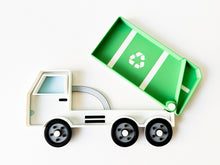 Load image into Gallery viewer, NEW - Trash Truck Bio Play Tray with moving wheels and garbage bin