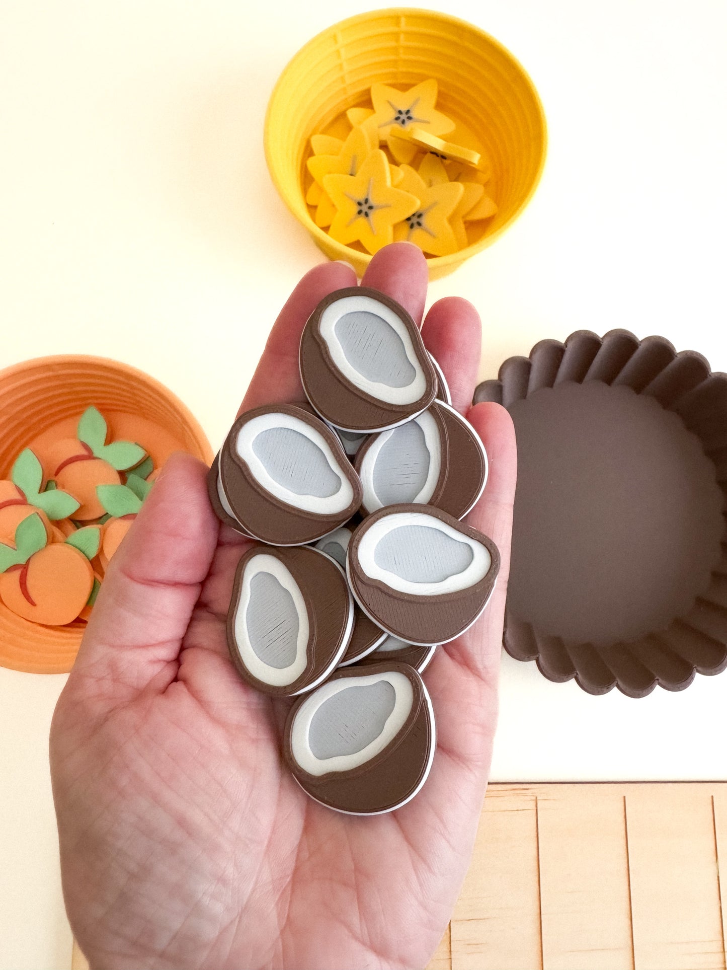 NEW - Fruit-themed Math Counters, 3D-printed