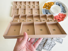 Load image into Gallery viewer, Play Money Set for Kids, Learn, Save, and Play! (3D-Printed)