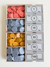 Load image into Gallery viewer, Play Money Set for Kids, Learn, Save, and Play! (3D-Printed)