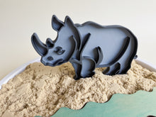 Load image into Gallery viewer, Giraffe and Rhino Sensory Play Tray for open-ended play