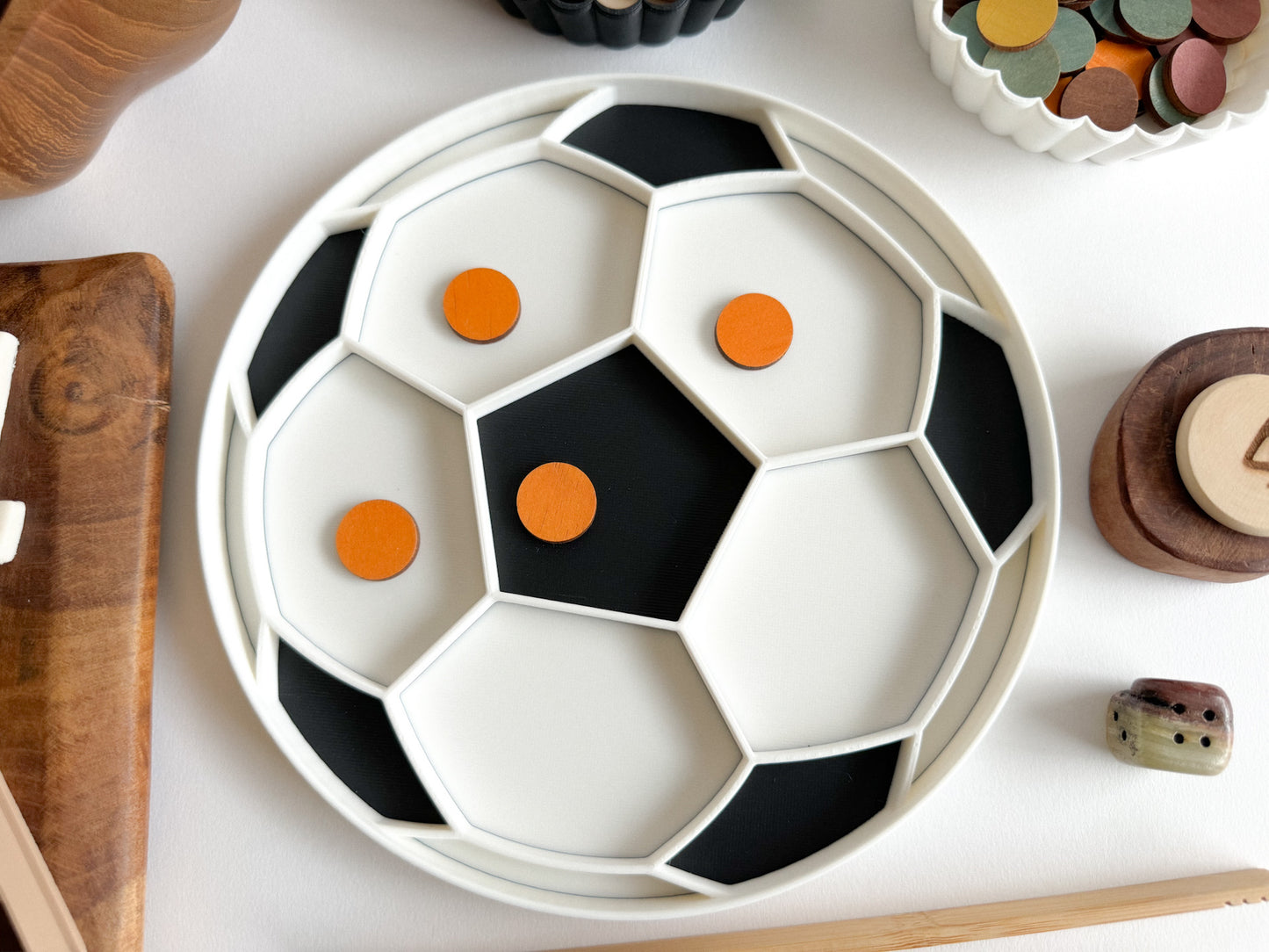 Soccer Ball Bio Sensory Play Tray (Large)