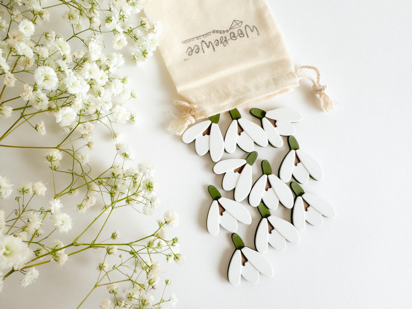 Spring-themed Math Counters set of 10
