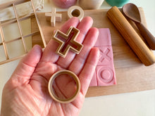 Load image into Gallery viewer, Tic Tac Toe: Cut, Stamp & Go, Playdough Cutter and Stamp set of 5