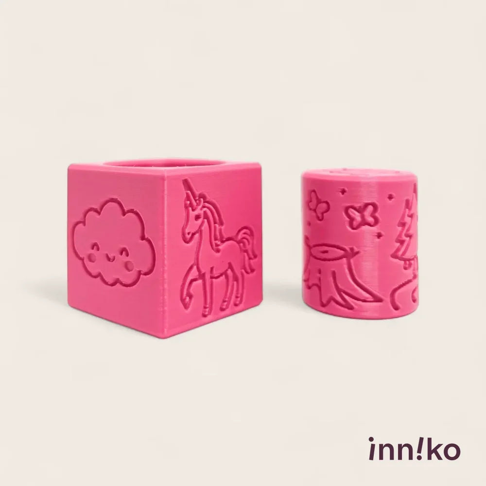 Unicorn-themed 2-in-1 Cube with Roller – A Twist on Classic Dough Play - by inniko