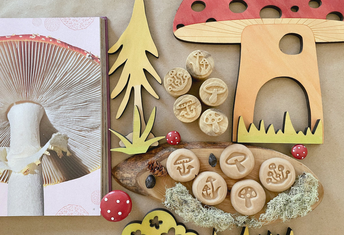 Mushrooms Playdough Stamps set of 5