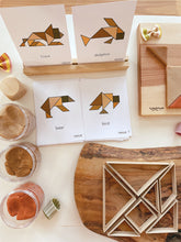 Load image into Gallery viewer, Tangram Bio Dough Cutter set of 7 (with free printable cards)