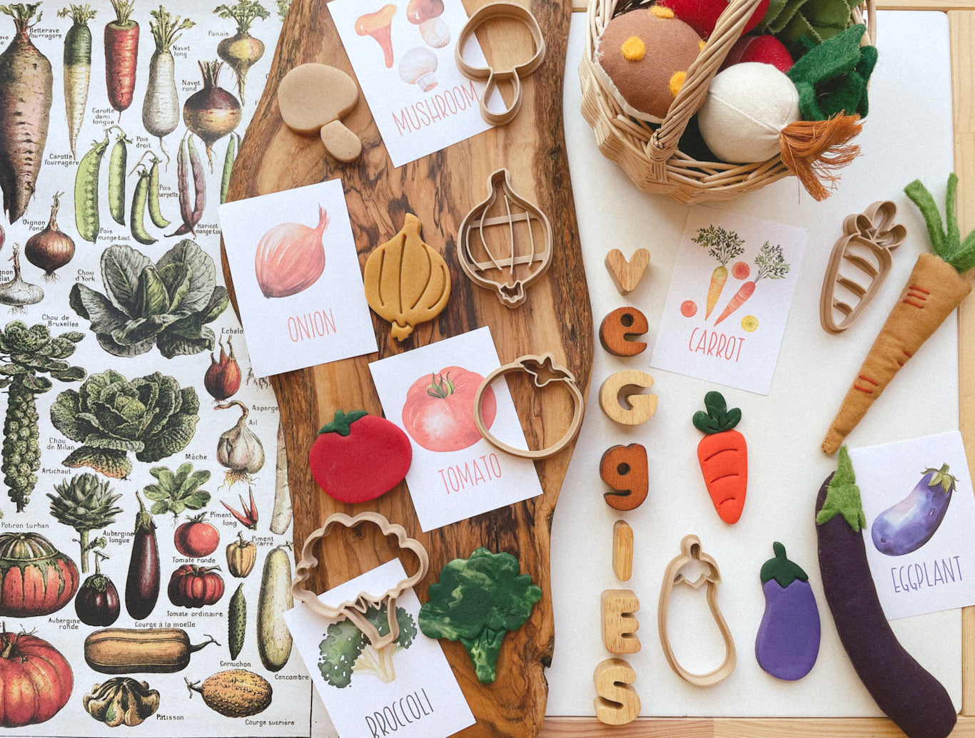bio cutters, cookie cutters, playdough cutter, play dough cutter, eco cutter, veggies, veggie cooke cutter, vegetables cutter, playdough, kinetic sand, air dry clay, montessori, classroom, 3D printed, biodegradable, nature based toys, educational, sensory activity