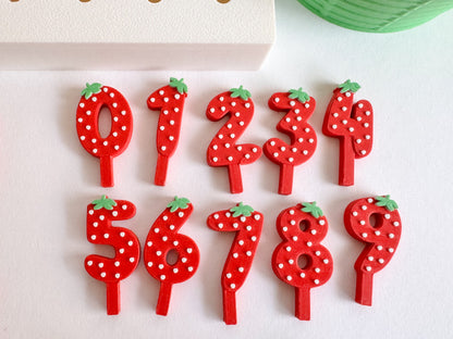 Strawberry Alphabet, Numbers and Loose Parts Set | Designed to use with our Geoboard