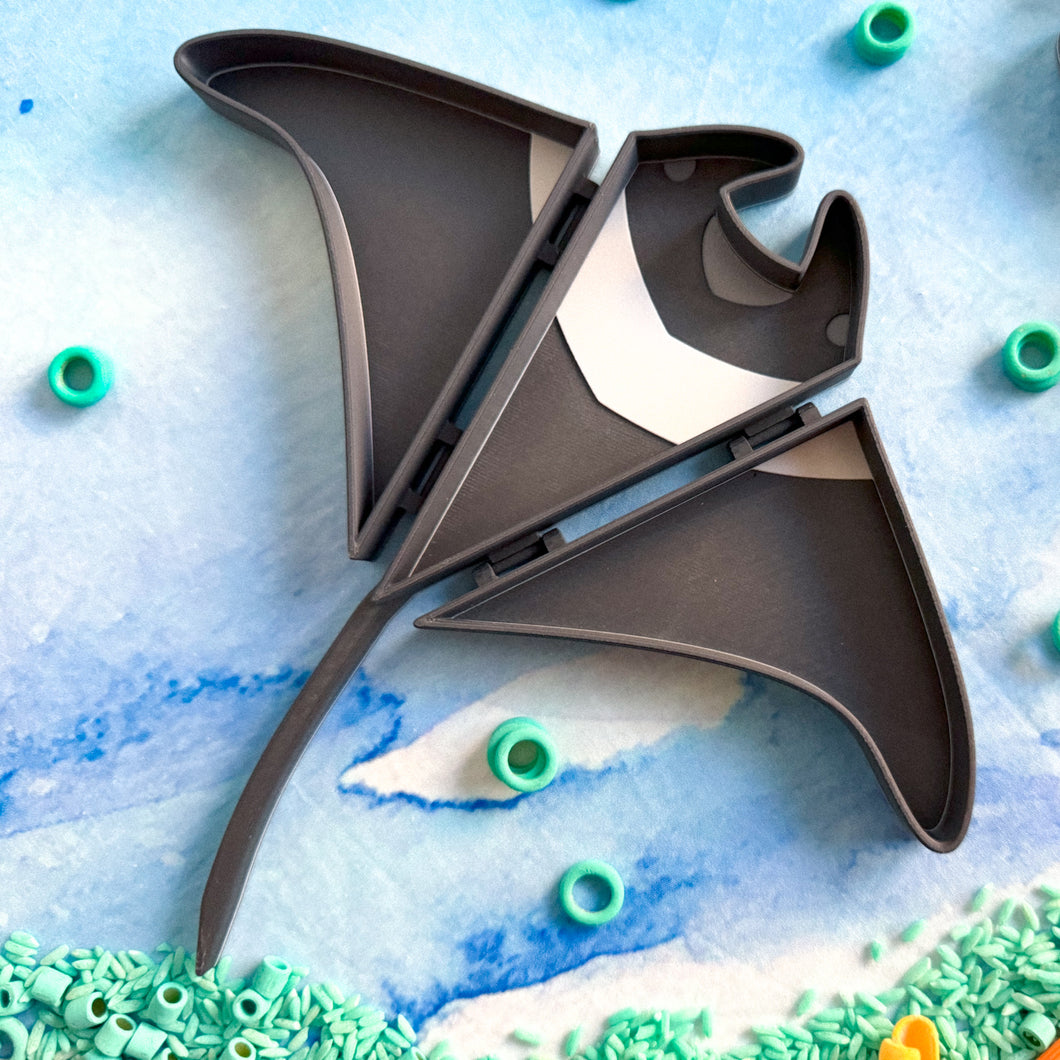 Manta Ray Bio Sensory Play Tray with movable fins