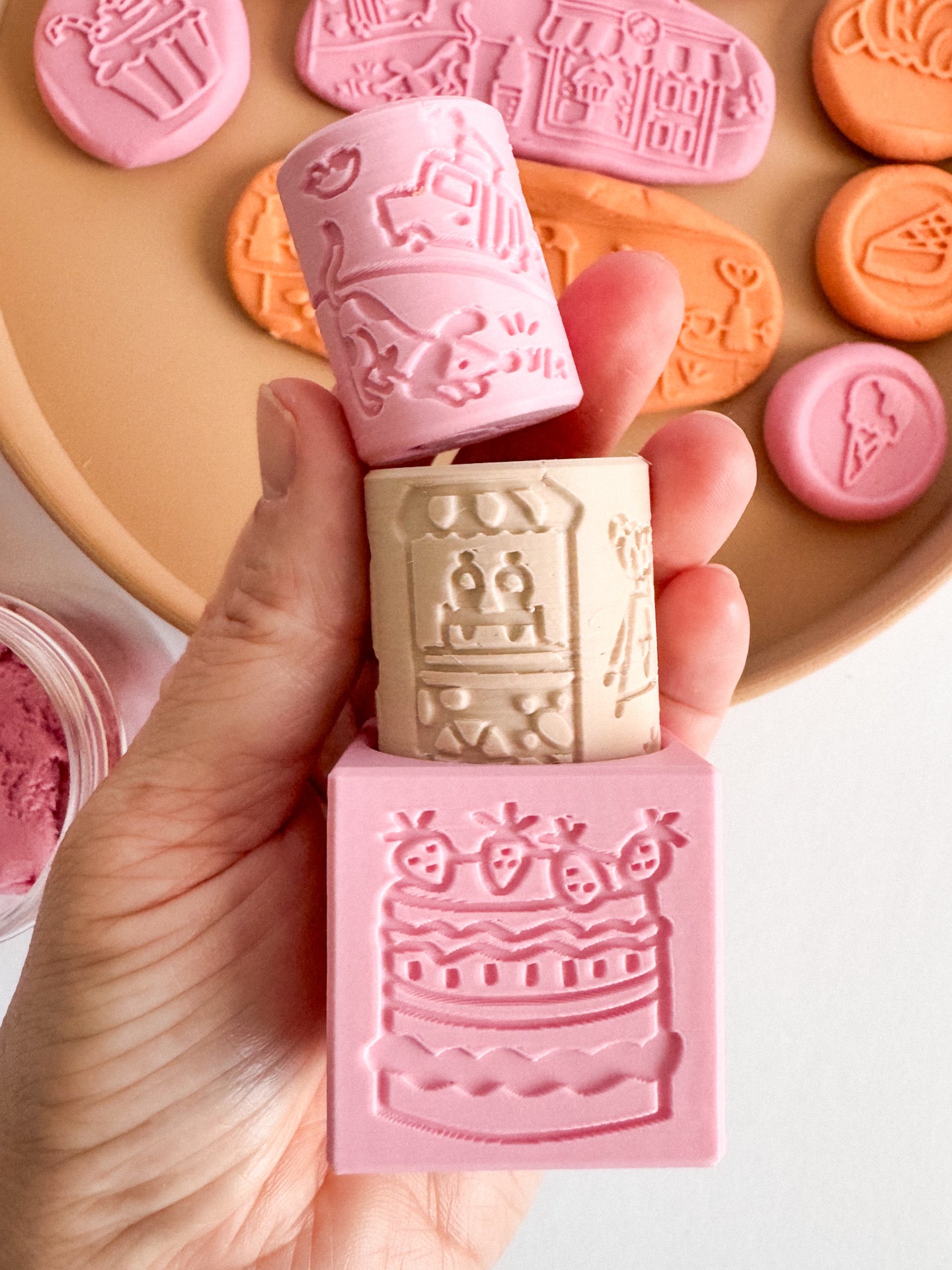 Sweet Treat Shop 3-in-1 Combo, Playdough Roller and Stamps by inniko