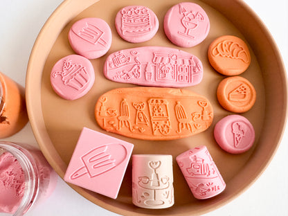 Sweet Treat Shop 3-in-1 Combo, Playdough Roller and Stamps by inniko