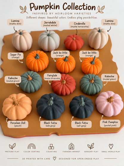 3D Printed Pumpkin Loose Parts | Pretend Play & Sensory Play
