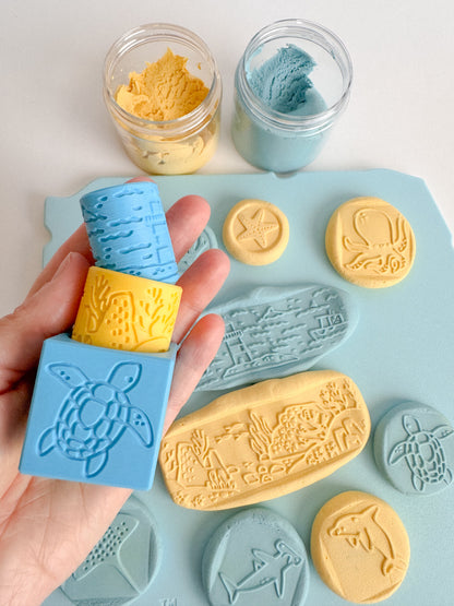 Ocean Adventure 3-in-1 Combo, Playdough Rollers and Stamp by inniko