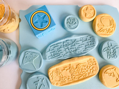 Ocean Adventure 3-in-1 Combo, Playdough Rollers and Stamp by inniko
