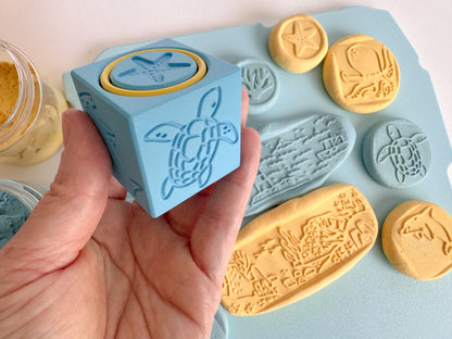 Ocean Adventure 3-in-1 Combo, Playdough Rollers and Stamp by inniko