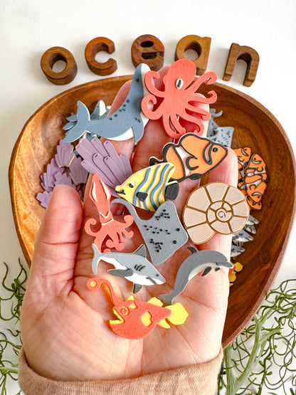 Ocean-themed Math Counters set of 10