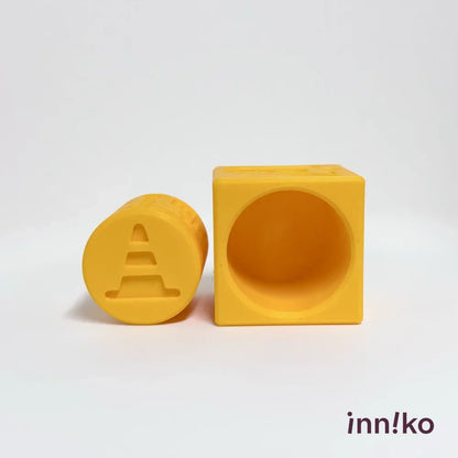 Construction-themed 2-in-1 Cube with Roller – A Twist on Classic Dough Play - by inniko