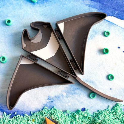 Manta Ray Bio Sensory Play Tray with movable fins