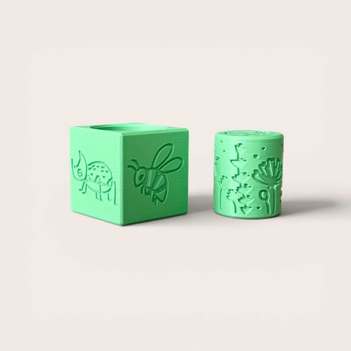 Bug-themed Playdough Roller and Stamps - A Twist on Classic Dough Play - by inniko