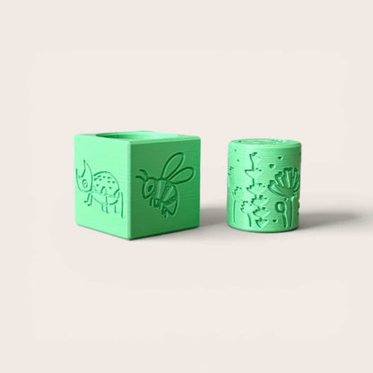 Bug-themed Playdough Roller and Stamps - A Twist on Classic Dough Play - by inniko