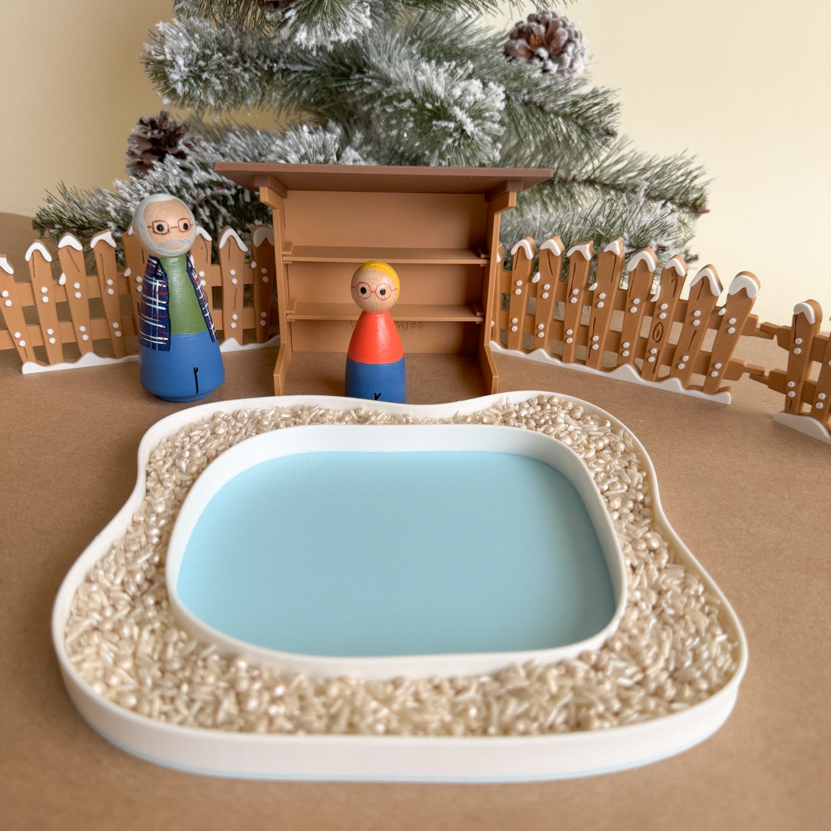 Frozen Lake and Shack, Eco-friendly Perfect for Sensory Play