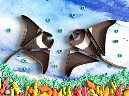 Manta Ray Bio Sensory Play Tray with movable fins