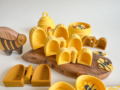 Busy Beehive Bio Mold, 3D-printed for Sensory Play (S, M, L)