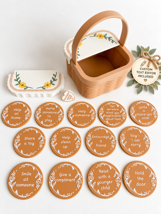 Kindness Basket - Ready to 3D Print STL and 3MF Digital Download