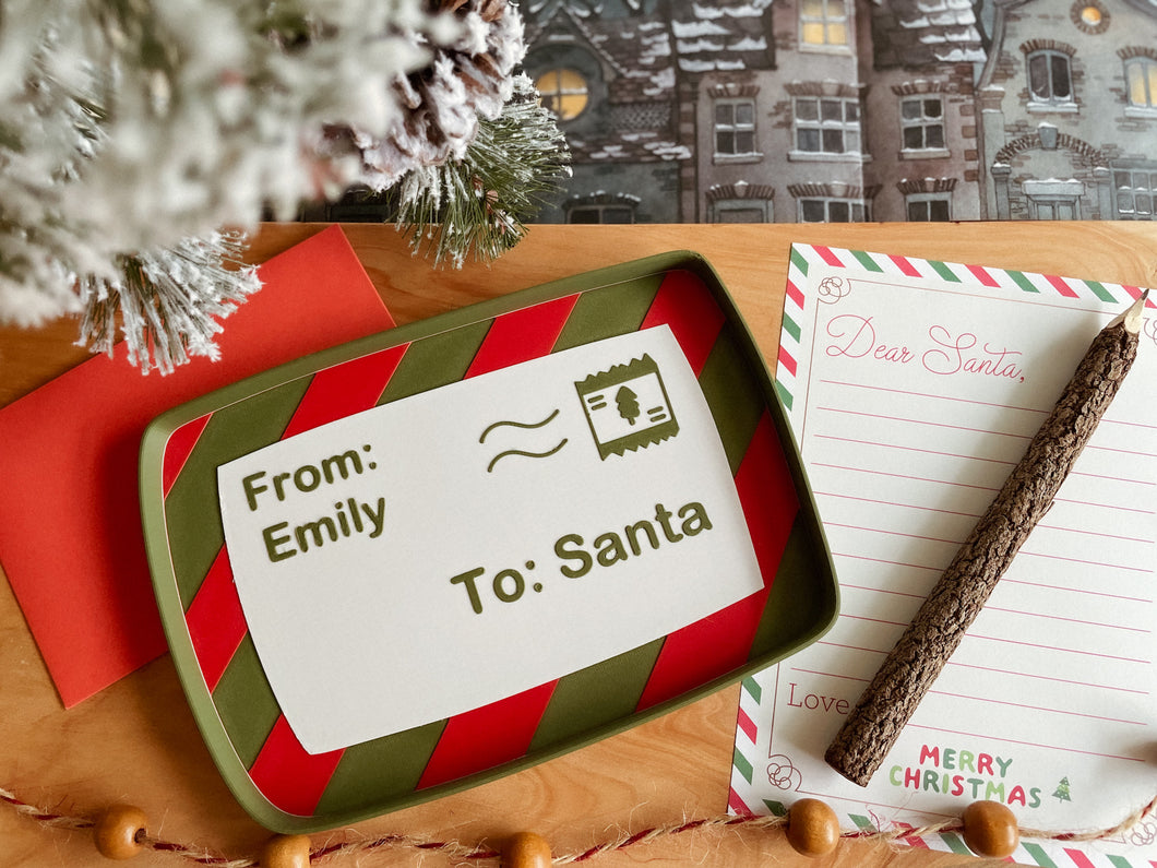 Personalized Letter to Santa Bio Sensory Tray