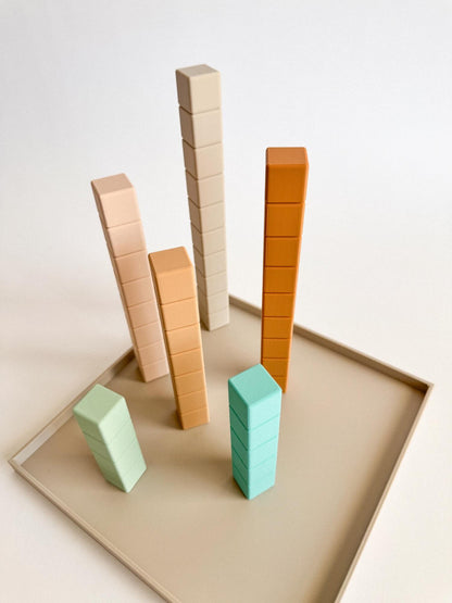 Montessori Counting Cube Towers & Activity Base - Ready to 3D Print STL and 3MF Digital Download