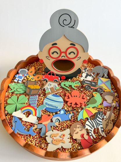 Feed the Old Lady Sensory Activity - Ready to 3D Print STL - Ready to 3D Print STL and 3MF Digital Download