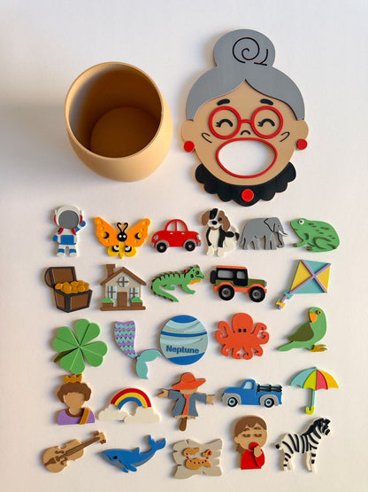 Feed the Old Lady Sensory Activity - Ready to 3D Print STL - Ready to 3D Print STL and 3MF Digital Download