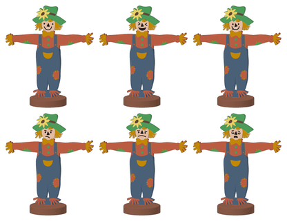 Scarecrow Emotions Puzzle - Ready to 3D Print STL and 3MF Digital Download