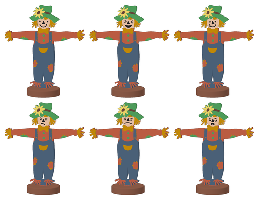 Scarecrow Emotions Puzzle - Ready to 3D Print STL and 3MF Digital Download