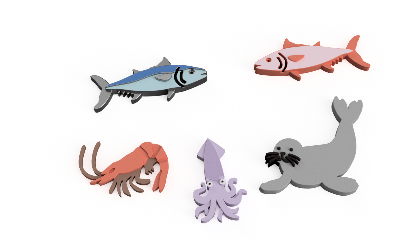 Feed the Hungry Shark Ready to 3D Print STL and 3MF Digital Download