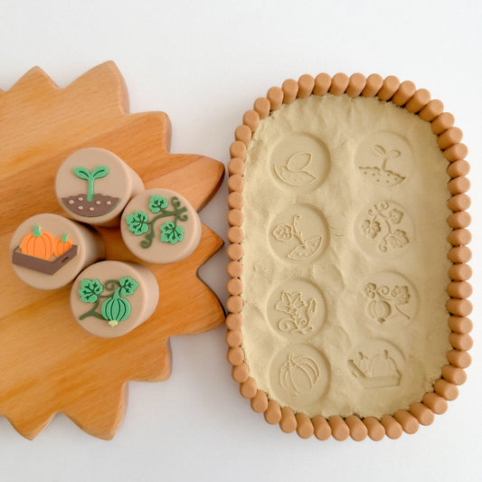Pumpkin Life Cycle Stamp 8 Stages double sided - Ready to 3D Print STL and 3MF Digital Download