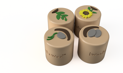Sunflower Life Cycle Double-Sided Stamp Set (Set of 4) Ready to 3D Print STL and 3MF Digital Download