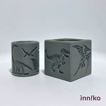 Dinosaur-Themed 2-in-1 Cube with Roller – A Twist on Classic Dough Play - by inniko