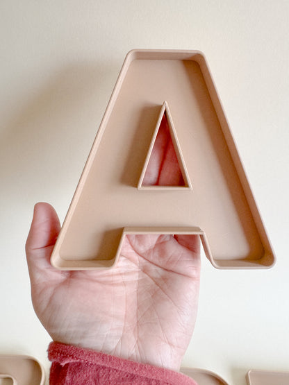 Uppercase Letter Bio Sensory Play Trays, 3d-printed