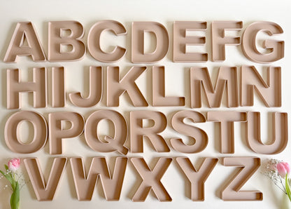 Uppercase Letter Bio Sensory Play Trays, 3d-printed